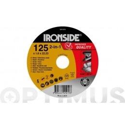 DISCO CORTE ACERO/INOX  125...