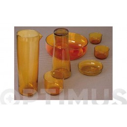 VASO BAJO VIDRIO NARANJA 6 UDS