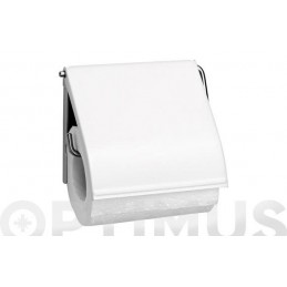 PORTARROLLO WC CON TAPA BLANCO