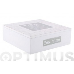 CAJA INFUSIONES MADERA TEATIME