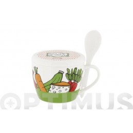 BOL SOPA CERAMICA + CUCHARA...