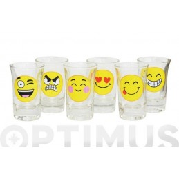 VASO CHUPITO SET 6 PZS EMOJI