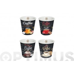 VASO CAFE PORCELANA SET 4...