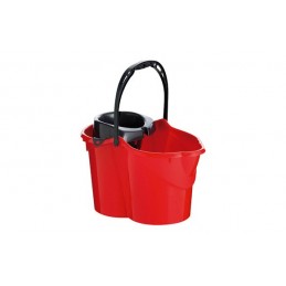 CUBO CON ESCURRIDOR 15 L ROJO