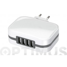 CARGADOR 4 USB CARGA RAPIDA...