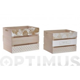 CAJA MADERA (SET 2U) HOJAS...
