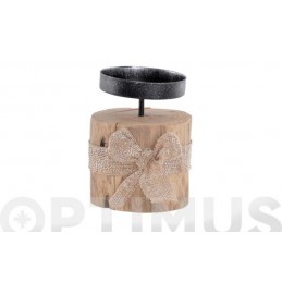 PORTAVELA MADERA METAL  8 X...