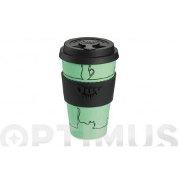 TAZA BAMBOO CON TAPA 400 ML...