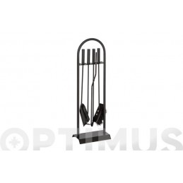 JUEGO CHIMENEA 4 PZS NEGRO...