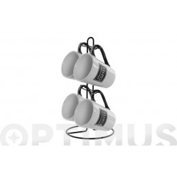 MUGS SET 4 UDS CON SOPORTE...