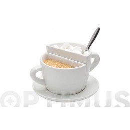 AZUCARERO DOBLE CERAMICA TAZA