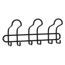 COLGADOR 3 GANCHOS NEGRO