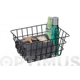 CESTA DE BAÑO VIANA NEGRO MATE