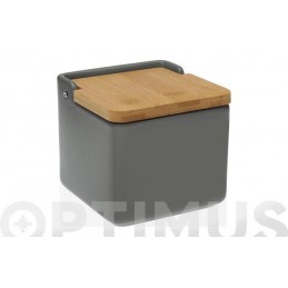 SALERO TAPA BAMBU GRIS