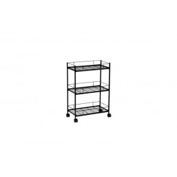 CARRITO COCINA MULTIUSOS NEGRO