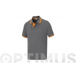 POLO ELITE STRETCH PIQUE GRIS