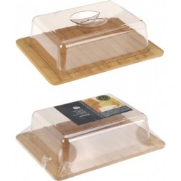 QUESERA CON TAPA BASE BAMBU