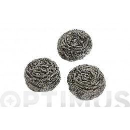 ESTROPAJO INOX (3 UDS)  6 CM