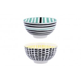 BOL PORCELANA  ZIGZAG BID...