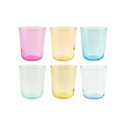 VASO VIDRIO COLOR PACK 6 UDS