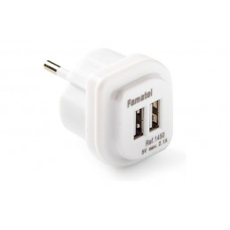 CARGADOR 2 USB BLANCO