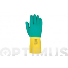 GUANTE LATEX BICOLOR...